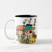 宝物を持つ海賊 ツートーンマグカップ (左)