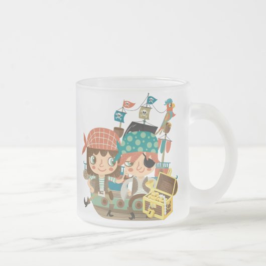 宝物を持つ海賊 フロストグラスマグカップ (右)