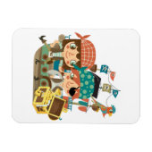 宝物を持つ海賊 マグネット (横)