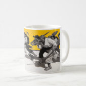 宝物を捜している海賊! コーヒーマグカップ (正面右)