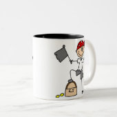 宝物マグを持つ海賊 ツートーンマグカップ (正面右)