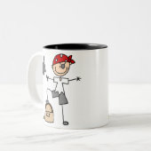 宝物マグを持つ海賊 ツートーンマグカップ (正面左)