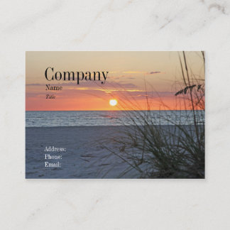 宝物島の日没の名刺 名刺
