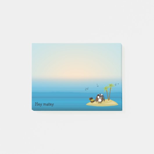 宝物探求のフクロウの後それノートのパッド ポストイット (正面)