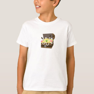 宝物箱の-ピンク及び緑の宝石 Tシャツ