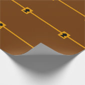 宝物箱ピクセル芸術のギフト用包装紙-金ゴールド ラッピングペーパー (角)