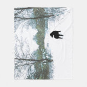 宝物 – Black Dog Art - Black Lab フリースブランケット (正面)