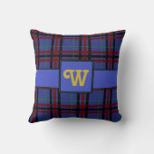 宝石ある調子を与えられた格子縞の枕 クッション (裏面)