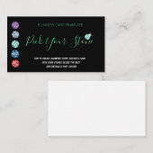 宝石おもしろいダイヤモンドラインストーン 名刺 (正面/裏面)