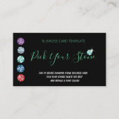 宝石おもしろいダイヤモンドラインストーン 名刺 (正面)