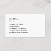 宝石および石の名刺 名刺 (裏面)