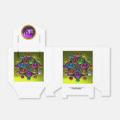 宝石が黄色のカラフル光沢のある星 フェイバーボックス (折り畳みなし)