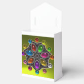 宝石が黄色のカラフル光沢のある星 フェイバーボックス (オープン)