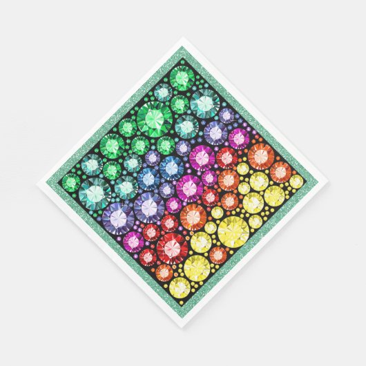 宝石きらきら光るイメージナプキンス スタンダードランチョンナプキン (角)