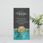 宝石きらきら光るダイヤモンドパールダマスク サンキューカード (スタンド正面)