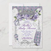 宝石きらきら光るフローラベビーシャワー招待状 招待状 (正面)