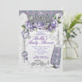 宝石きらきら光るフローラベビーシャワー招待状 招待状 (スタンド正面)