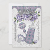 宝石きらきら光るフローラベビーシャワー招待状 招待状 (裏面)