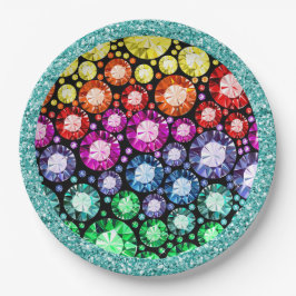 宝石きらきら光る画像パーティー商品 ペーパープレート