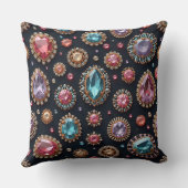 宝石でいっぱいの豪華なクッション。 クッション (裏面)