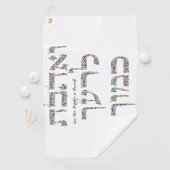 宝石で作られたあなたの隣人を愛しなさい ゴルフタオル (インサイチュ)