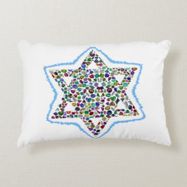 宝石で作られたダビデの星 アクセントクッション
