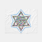 宝石で作られたデイビッド・スター フリースブランケット (正面(横))