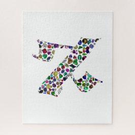 宝石で作られたヘブライ語の手紙ALEF ジグソーパズル