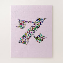 宝石で作られたヘブライ語の手紙ALEF ジグソーパズル