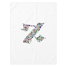 宝石で作られたヘブライ語の手紙ALEF テーブルクロス