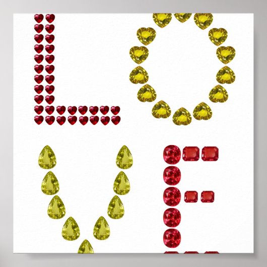 宝石で作られた愛 ポスター (正面)