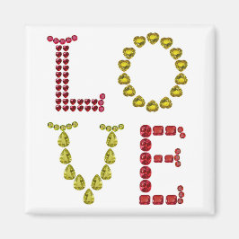 宝石で作られた愛 マグネット