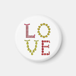 宝石で作られた愛 マグネット