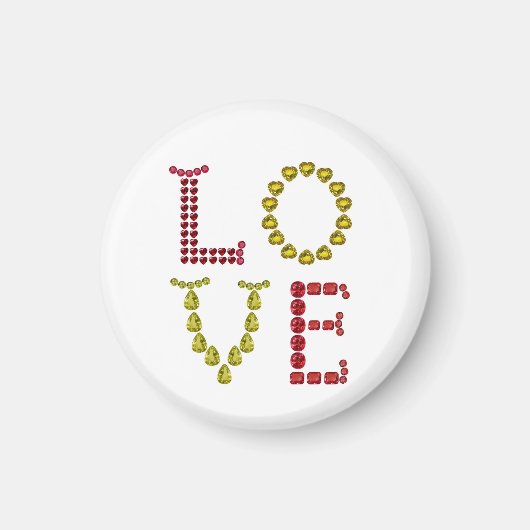 宝石で作られた愛 マグネット (正面)