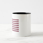 宝石で作られた米国国旗 ツートーンマグカップ (中央)