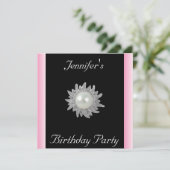 宝石で自分の黒を作成招待状 招待状 (スタンド正面)