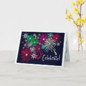 宝石で飾られたお祝い(誕生日カード) カード (黄色い花)