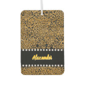 宝石で飾られたアクセントを持つギリはっきりしたンジャガープリント カーエアーフレッシュナー (正面)