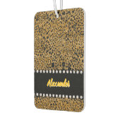 宝石で飾られたアクセントを持つギリはっきりしたンジャガープリント カーエアーフレッシュナー (左)