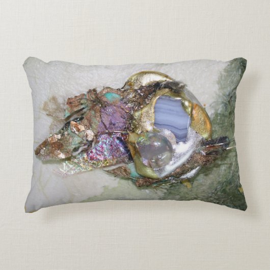 宝石で飾られたアクセント枕 アクセントクッション (正面)