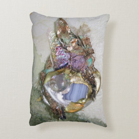 宝石で飾られたアクセント枕 アクセントクッション (裏面(縦))