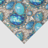 宝石で飾られたアワビの分離組織 薄葉紙 (詳細)