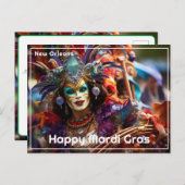 💚💜💛宝石で飾られたエレガンス:マルディグラススプレンダー ポストカード (正面/裏面)