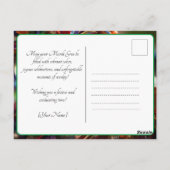 💚💜💛宝石で飾られたエレガンス:マルディグラススプレンダー ポストカード (裏面)