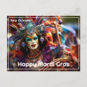 💚💜💛宝石で飾られたエレガンス:マルディグラススプレンダー ポストカード (正面)