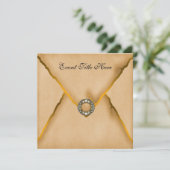 宝石で飾られたカスタムな新年のパーティの招待状 招待状 (スタンド正面)