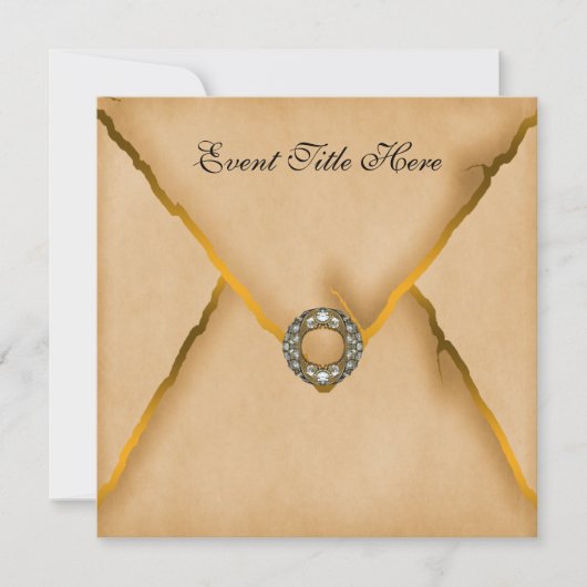 宝石で飾られたカスタムな新年のパーティの招待状 招待状 (正面)