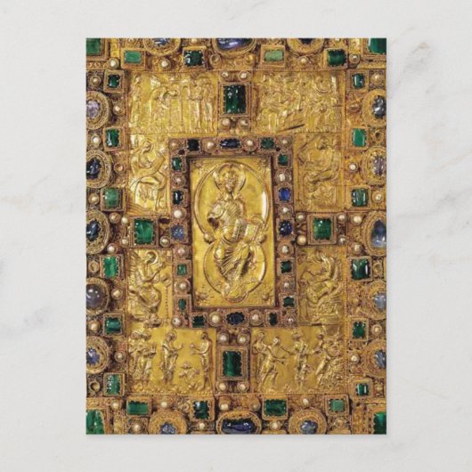 宝石で飾られたカバー – Codex Aureus of St. Emmeram ポストカード (正面)