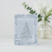 宝石で飾られたクリスマスツリーの郵便はがき シーズンポストカード (スタンド正面)