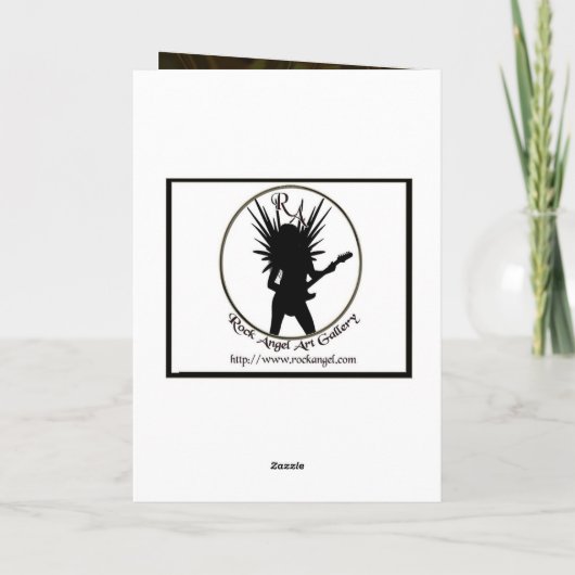 宝石で飾られたクリスマスツリー シーズンカード (裏面)